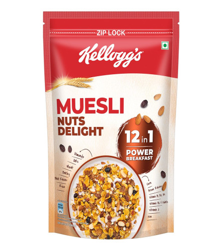 Kellogg’s Muesli Nuts Delight 1000g | 12-in-1 Power Breakfast | India’s No. 1 Muesli | Multigrain Breakfast Cereal ( Free Shipping worldwide )