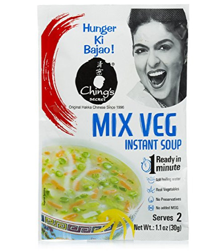 Chings Secret Mix Veg Instant Soup (Pack Of 10) (Free World Wide Shipping)