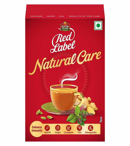 Brooke Bond Red Label Natural Care Tea, with 5 Ayurvedic Ingredients, 250 g (Free World Wide Shipping)