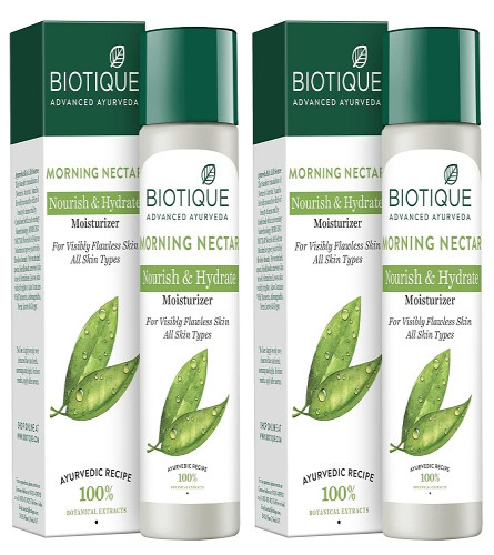 Biotique Morning Nectar Flawless Skin Moisturizer Lotion 190ml x 2 pack