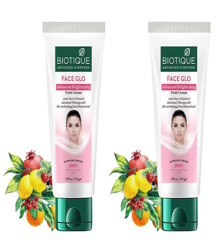 Biotique Face Glo Advance Brightening Fruit Cream 50gm x 2 pack (free shipping)