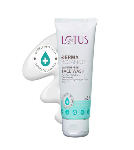 Lotus Herbals Dermabotanics Kojic Acid + Multi Berry Blemish - Free Face Wash 100gm