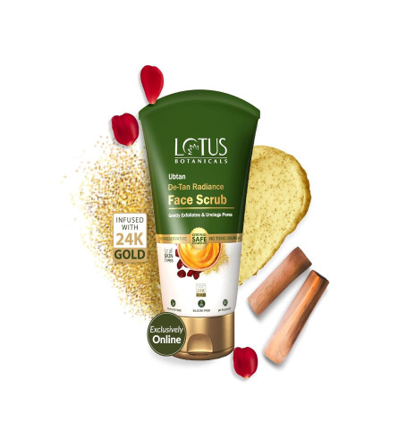 buy LOTUS BOTANICALS Ubtan De-Tan Radiance Face Scrub 100gm x 2 pack - free shipping