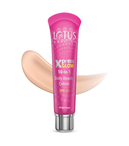 Lotus Herbals Lotus Makeup Xpress Glow 10 In 1 Daily Beauty Cream SPF 25, 30g - free ship