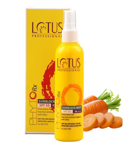 Lotus Professional PhytoRx Anti Tan Sunscreen Face Mist SPF 50 and PA+++ 100ml - free ship