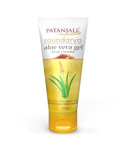 Patanjali Saundarya Aloevera Gel Kesar Chandan 150 ml (Pack of 2)