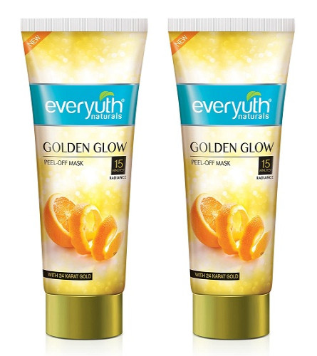Everyuth Natural Advanced Golden Glow Peel Off Mask for Instant Glow Skin, 100 gm x 2 pack