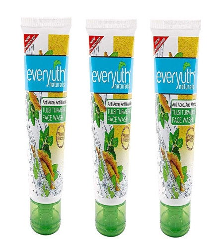 Everyuth Naturals Anti Acne Anti Marks Tulsi Turmeric Face Wash 50g Pack of 3