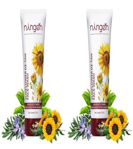 Ningen Face Wash Brightening and Glowing Skin 100gm x 2 pack - free ship