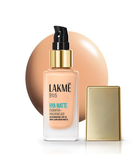 Lakme 9to5 Hya Matte Foundation + Hyaluronic Acid Cool Ivory - 25ml (free ship)