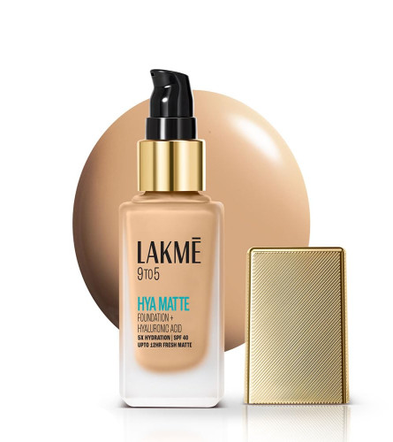 Lakme 9to5 Hya Matte Foundation + Hyaluronic Acid Neutral Light - 25ml - free ship