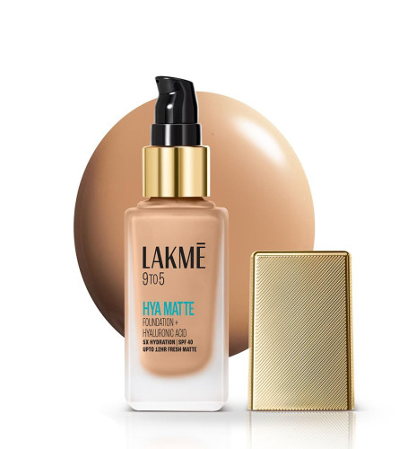 Lakme 9to5 Hya Matte Foundation + Hyaluronic Acid Warm Beige - 25ml - free ship