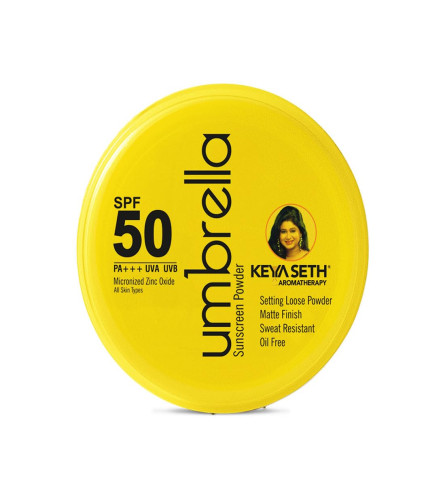 KEYA SETH Umbrella Sunscreen Powder SPF 50 with PA+++ UV Micronized Zinc Oxide for Oily Skin 50 gm
