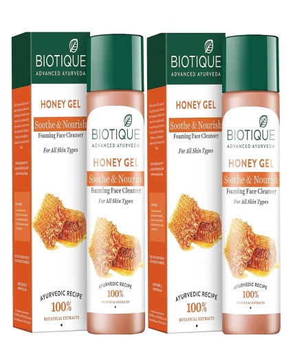 Biotique Bio Honey Gel Refreshing Foaming Face Cleanser, 120ml (Pack Of 2) - free shipping
