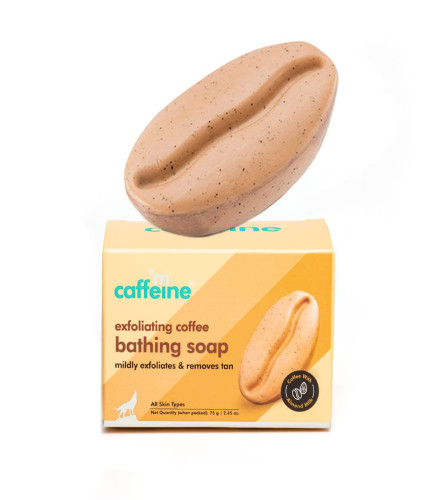 mCaffeine Exfoliating Coffee Bathing Soap 75 g (Pack of 4)