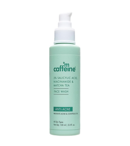 mcaffeine 2% Salicylic Acid Niacinamide & Matcha Tea Face Wash 100 ml (Pack of 2)