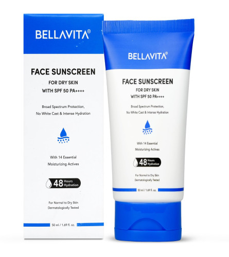 BELLAVITA Sunscreen SPF 50 For Dry Skin 50 ml (Pack of 2)