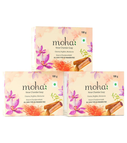 Moha: Kesar Chandan Soap 100 gm x 3 pack - free ship