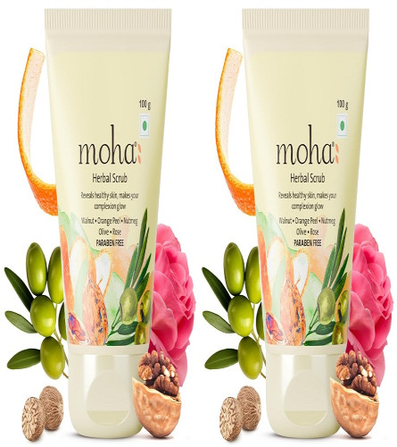 moha: Herbal Scrub (100 GM) - pack of 2 - free shipping
