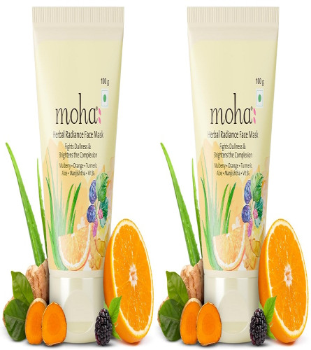 Moha: Herbal Radiance Face Mask For Nourished And Bright Skin 100 gm (pack of 2)