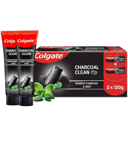 Colgate Charcoal Clean Deep Clean Oral Care Toothpaste 120 g (Pack of 2)