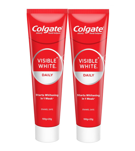 Colgate Visible White Toothpaste 120 g (Pack of 2)