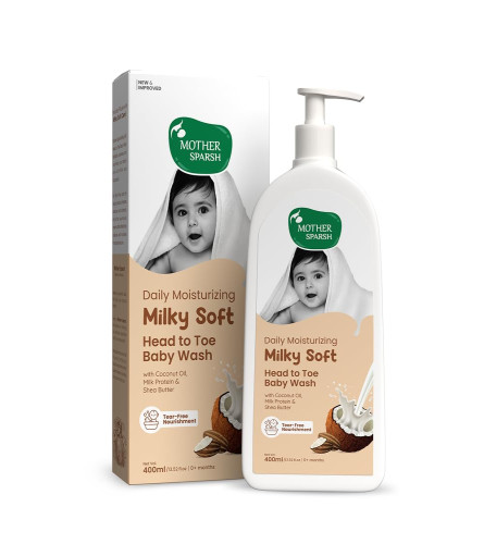 Mother Sparsh Milky Soft Head to Toe Baby Wash 400 ml