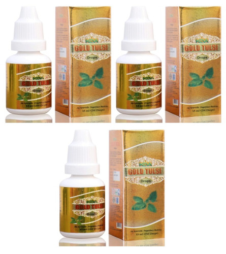 Keva Gold Tulsi Drops -15 ml (Pack of 3) free shipping