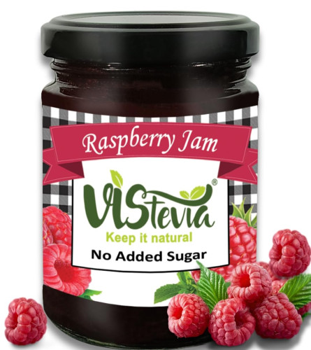 VIStevia Sugar Free Raspberry Jam (220 gm) - free shipping