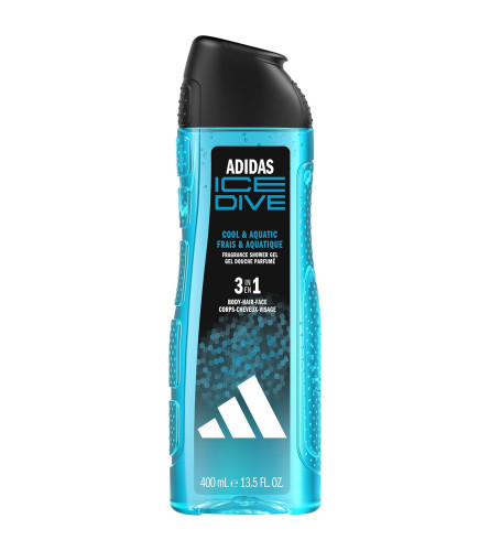 Adidas Ice Dive 3-IN-1 Shower Gel for Men - 400 ml