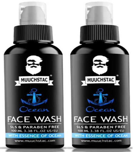 Muuchstac Ocean Face Wash for Men Multi-Action Formula (2x100 ml) - free shipping