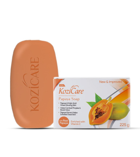 Kozicare Kojic Acid & Glutathione Papaya Body Soap 75 Gm (Pack of 3)