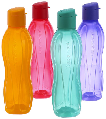 TupperWare Fliptop Water Bottle 750 ml - Set Of 4