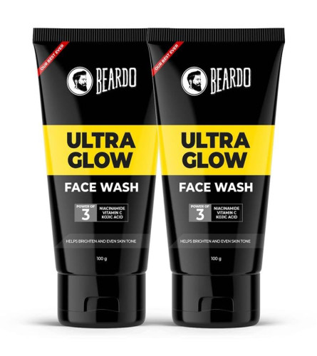 Beardo Ultraglow Face Wash for Men 100g x 2 pack - free shipping