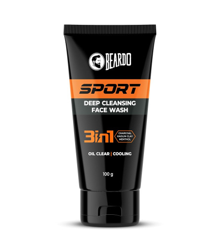 Beardo Sports Face Wash for Men- 100gm - free shipping