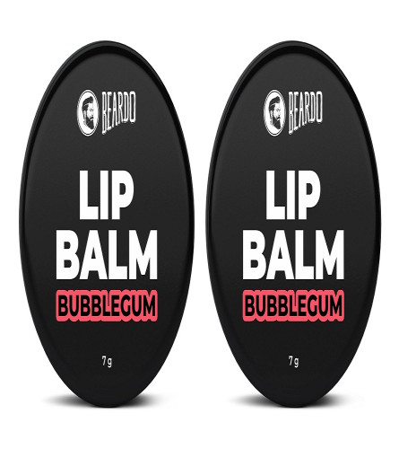 Beardo Bubblegum Non Tinted Lip Balm for Men, 7gm (pack of 2) - free ship