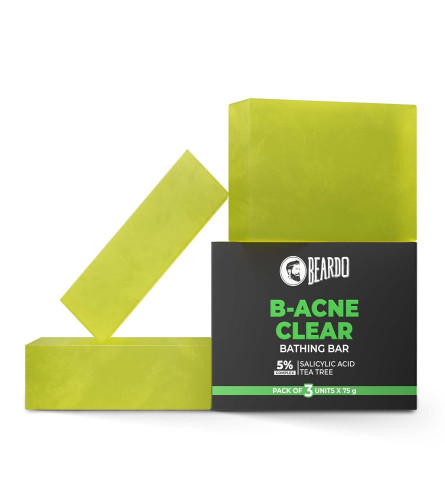 Beardo B- Acne Clear Soap for Men, 75g X 3 Pack (free shipping)