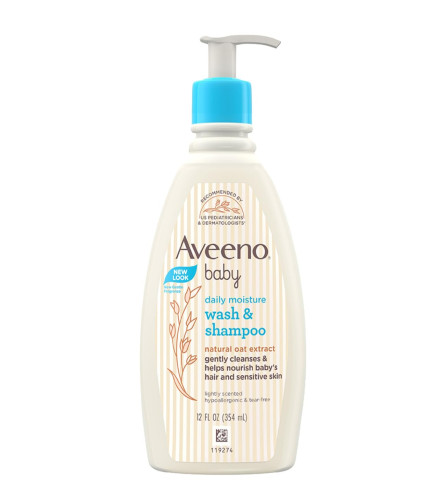 Aveeno Baby Daily Moisture Wash and Shampoo 354 ml
