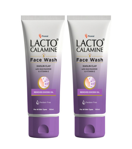 Lacto Calamine Face Wash For Oily Skin 100ml each- Pack of 2 - free shipping