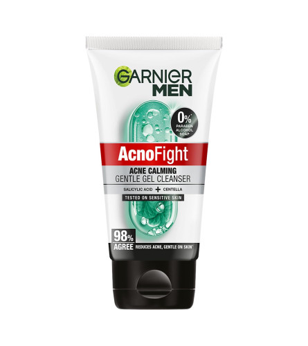 Garnier Men Acno Fight Gentle Gel Cleanser 100gm - free shipping