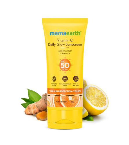 Mamaearth Vitamin C Daily Glow Sunscreen 50 g (Pack of 2)
