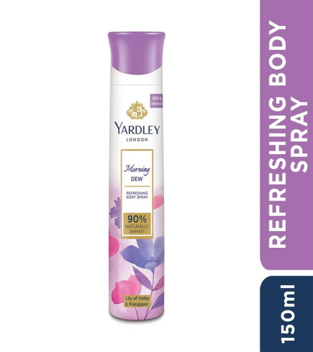 Yardley London Morning Dew Refreshing Body Spray 150 ml (Pack Of 2)