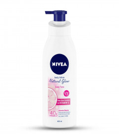 NIVEA Body Lotion, Natural Glow, Even Tone, UV Protect & 40x Vitamin C, 400 ml