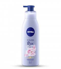 NIVEA Body Lotion,Oil in Lotion Rose & Argan Oil,For Dry Skin Women 400 ml