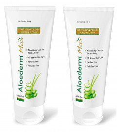 Aloederm Max Light & Non-Greasy Moisturizing Skin Cream 150Gm (pack of 2) Free Shipping UK