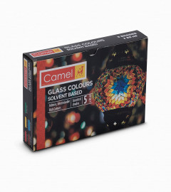 Camel Solvent Based Glass Color -20ml Each, 5 Shades (pack of 2) Free Shipping World
