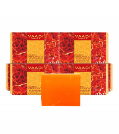 Vaadi Herbals Luxurious Saffron Skin Whitening Therapy Soap 75 gm (pack of 6) Free Shipping UK