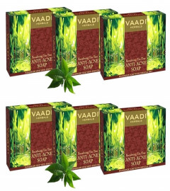 Vaadi Herbals Becalming Tea Tree Soap Anti Acne Therapy 75 gm (pack of 6) Free Shipping UK
