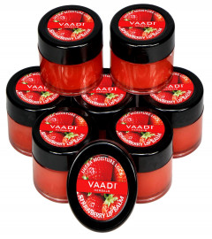 Vaadi Herbals Lip Balm,Strawberry and Honey,10 gm (Pack of 8) Free Shipping world)