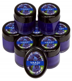 Vaadi Herbals Lip Balm, Blueberry,10 gm (Pack of 8) Free Shipping world)